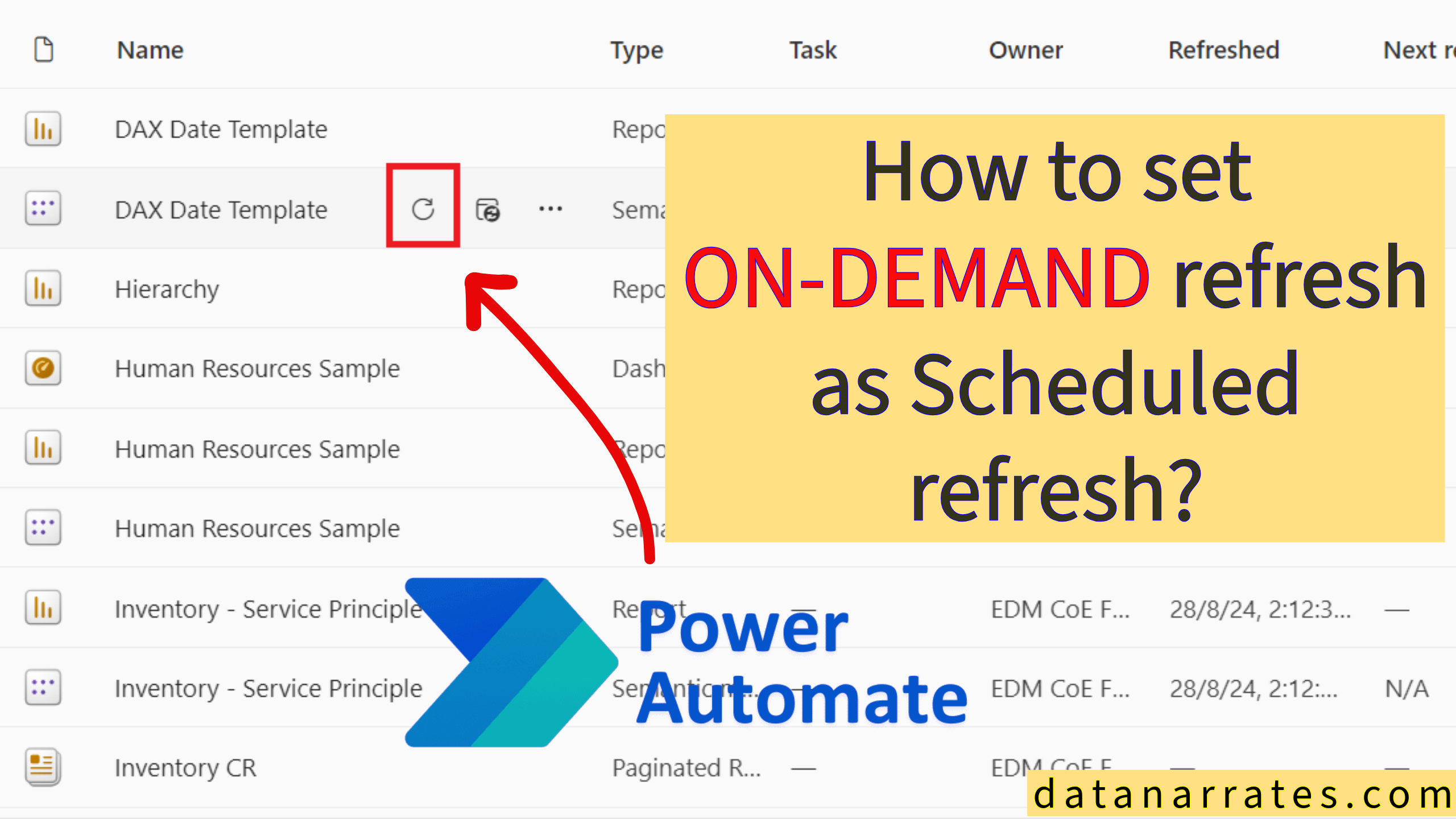 Schedule On-Demand Refresh for Power BI Dataset in  at Power Automate!